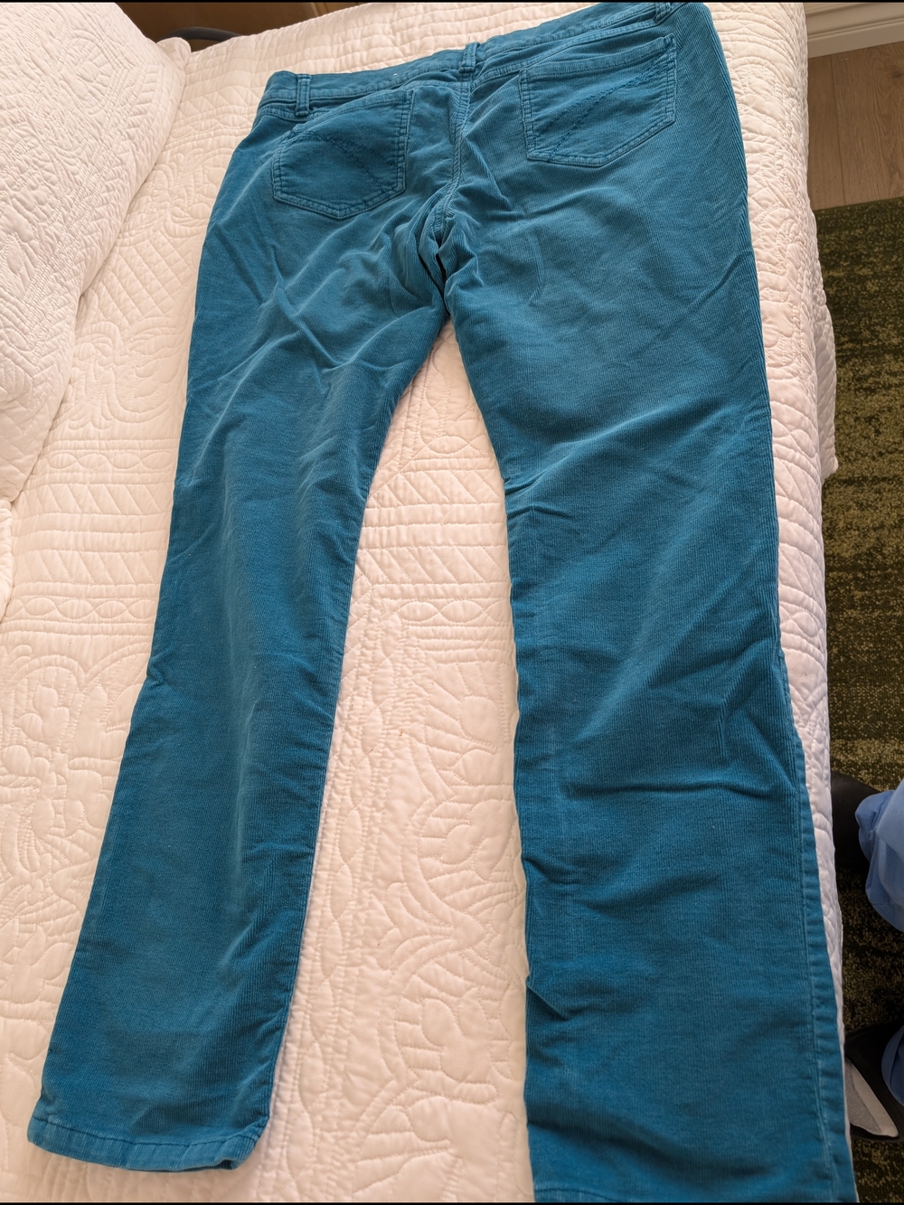 SO Teal & Red Corduroy Junior Size 15. 2 Pairs - Picture 5 of 8